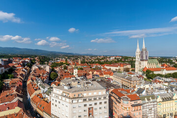 Fototapeta na wymiar Panoramic view of Zagreb, Croatia