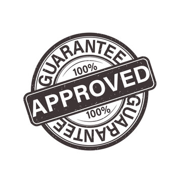 Guaranteed proven quality. Stamp, seal with the word guarantee. High performance product. Reliable customer protection, confidence in the purchase. Approved featured Product. Vector image
