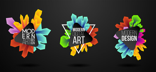 Obraz premium Colorful dynamic fluid design for logo, presentstion and flyers