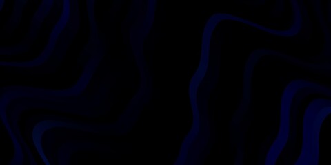 Obraz premium Dark BLUE vector background with bows. Abstract gradient illustration with wry lines. Pattern for websites, landing pages.