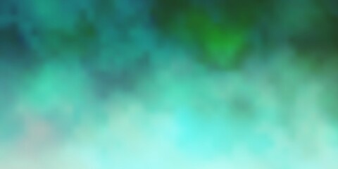 Light Green vector backdrop with cumulus. Shining illustration with abstract gradient clouds. Template for landing pages.