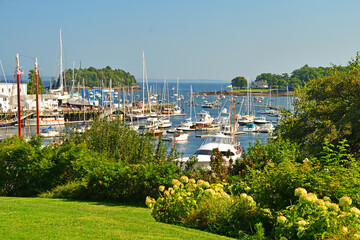 Camden harbor Maine. Camden counts as one of the most charming of Miane's coastal towns.