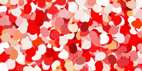 Light red vector texture with memphis shapes.