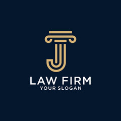 column law firm vector logo icon