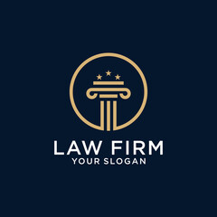 column law firm vector logo icon