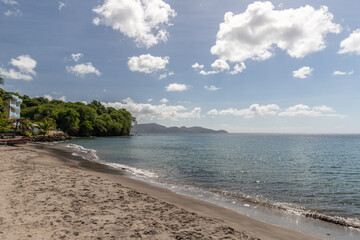  Black sand beach in Schoelcher, Martinique, France