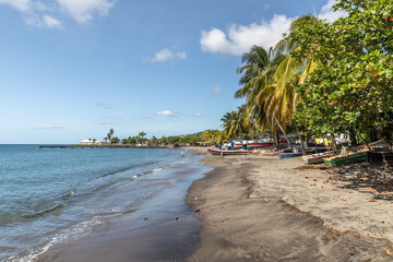  Black sand beach in Schoelcher, Martinique, France