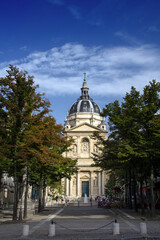 Fototapeta na wymiar Beautiful view of university Sorbonne in Paris, France on a sunny day