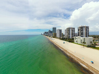 Aerial photo Hollywood Beach open to the public July 2020