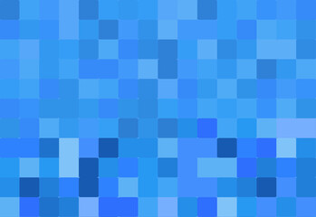 abstract background of squares with shades of blue, with foggy impact on the top 