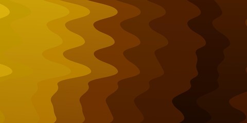 Dark Orange vector texture with circular arc. Abstract illustration with bandy gradient lines. Pattern for busines booklets, leaflets