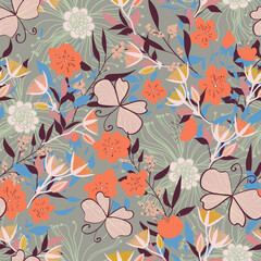 Floral seamles pattern. - 363384508