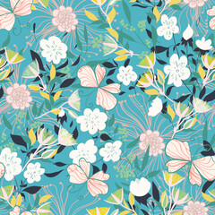 Floral seamles pattern. - 363385105