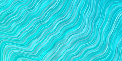 Fototapeta premium Light Blue, Green vector backdrop with bent lines. Illustration in halftone style with gradient curves. Template for your UI design.