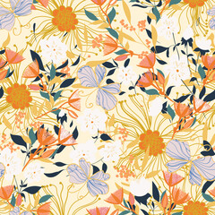 Floral seamles pattern. - 363385196