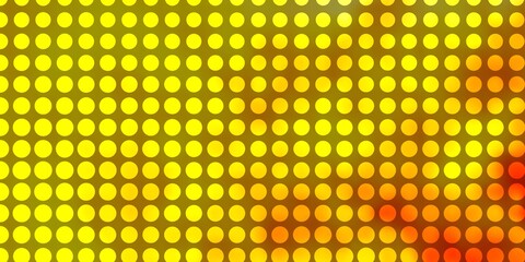 Light Orange vector template with circles. Modern abstract illustration with colorful circle shapes. Pattern for wallpapers, curtains.
