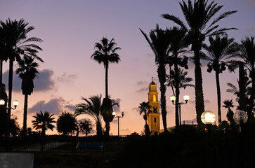 Fototapeta na wymiar Roman Catholic Church of St. Peter in old Jaffa
