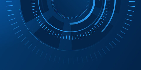 Blue background with modern geometric circle shape background