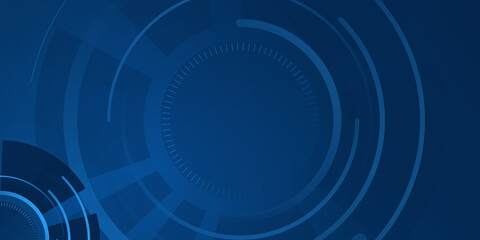 Modern blue geometric background. Technology multi shape composition. vector illustration.