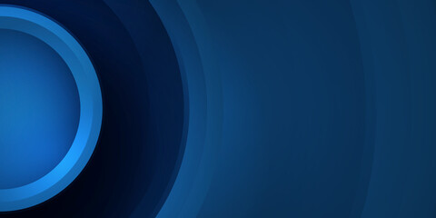 Modern 3D blue circle shape geometric background. Blue Background