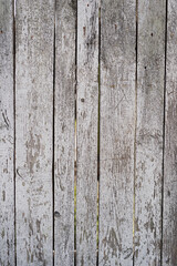 background from old boards, wood texture with peeling white paint