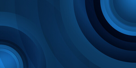 Blue and black fluid circle wave color presentation background. Dynamic shape element vector illustration for business and corporate.