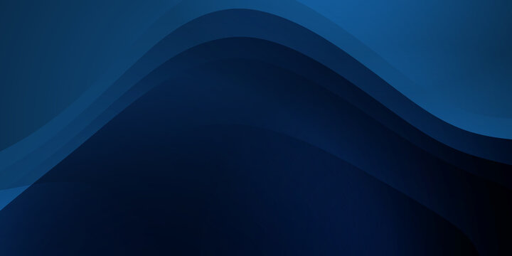 Abstract blue black vector background with wave. Blue corporate business concept