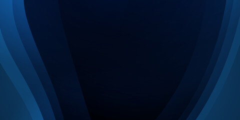 Obraz premium Black blue 3D abstract tech curve wave line geometric background. Line shape with light pattern composition.