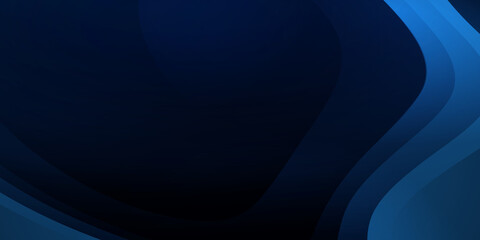 Geometric background with 3D blue wave curve polygons vector. Blue Presentation Background