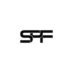 spf letter original monogram logo design
