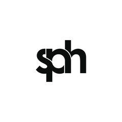 sph letter original monogram logo design