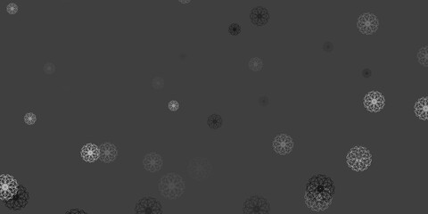 Light Gray vector natural artwork with flowers.