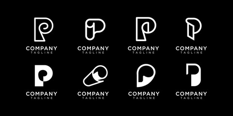 creative logo p. bundle design .unique lettermark design preium.