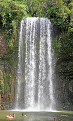 Beautiful natural features of waterfall and valley in Far North Queensland, Australia