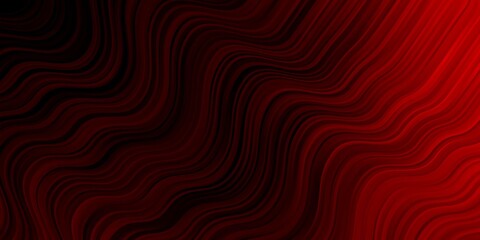 Dark Red vector template with curved lines. Colorful illustration with curved lines. Template for your UI design.