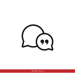 Speech bubble chat icon vector