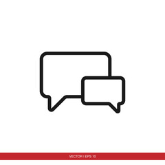 Speech bubble chat icon vector
