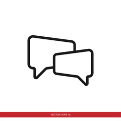 Fototapeta premium Speech bubble chat icon vector