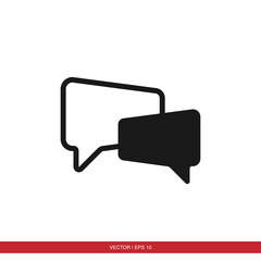 Naklejka premium Speech bubble chat icon vector