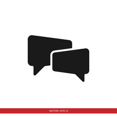 Speech bubble chat icon vector