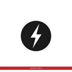 Lighting electric power energy icon vector
