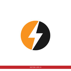 Lighting electric power energy icon vector