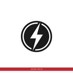 Lighting electric power energy icon vector