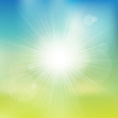 abstract background with sun rays. blurred bokeh effect