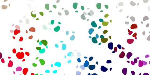 Light multicolor vector template with abstract forms.