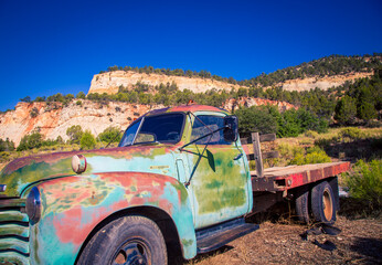 old abandon truck in the southwest 