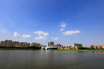 Fototapeta na wymiar Summer Landscape of Waterfront City, Tangshan City, China