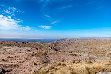 Mountain landscape with blue sky