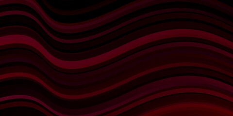 Dark Pink vector pattern with lines. Abstract illustration with gradient bows. Template for cellphones.