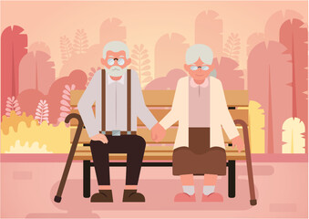 Happy moments for old people